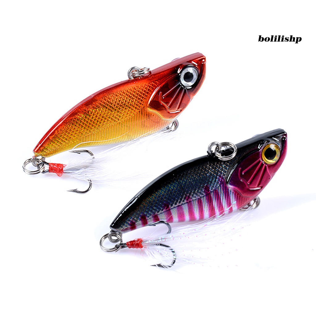 Bo-6pcs 5.8cm/13.5g Umpan Pancing Penembus Kuat Tajam Ikan Simulasi Hidup Umpan Getaran Kedalaman Penuh Untuk Memancing