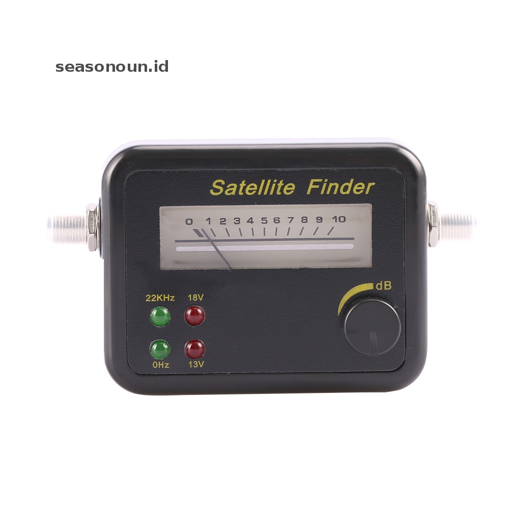 Seasonoun Plastik Hitam Mini Digital LCD Display Pencari Sinyal Satelit Meter Tester.