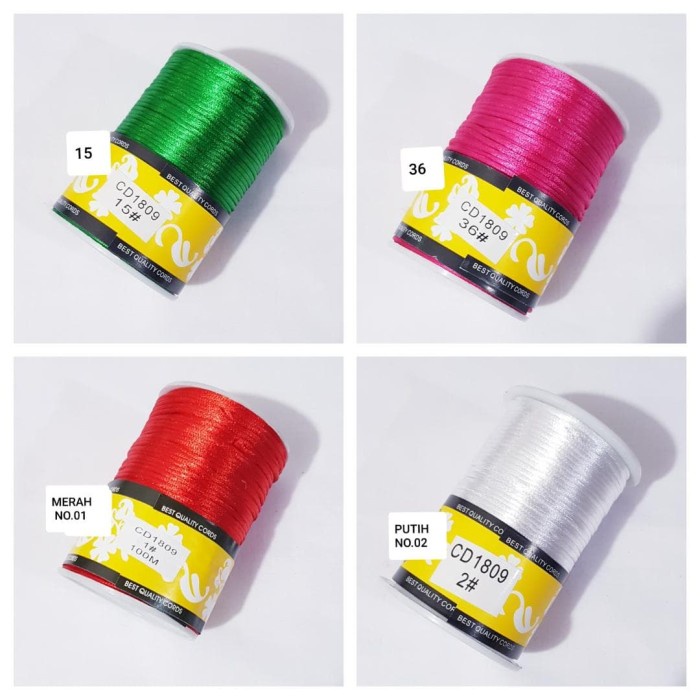 

[GG] TALI SATIN SHANGHAI SUPER ISI 100METER - INFO WARNA, 100MTR PER ROLL