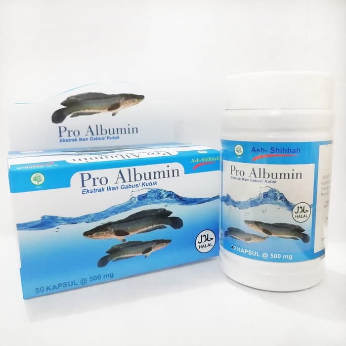 Pro Albumin 100% Ekstrak Ikan Gabus / Kutuk - Kapsul Albumin Ikan Gabus - 50 kapsul