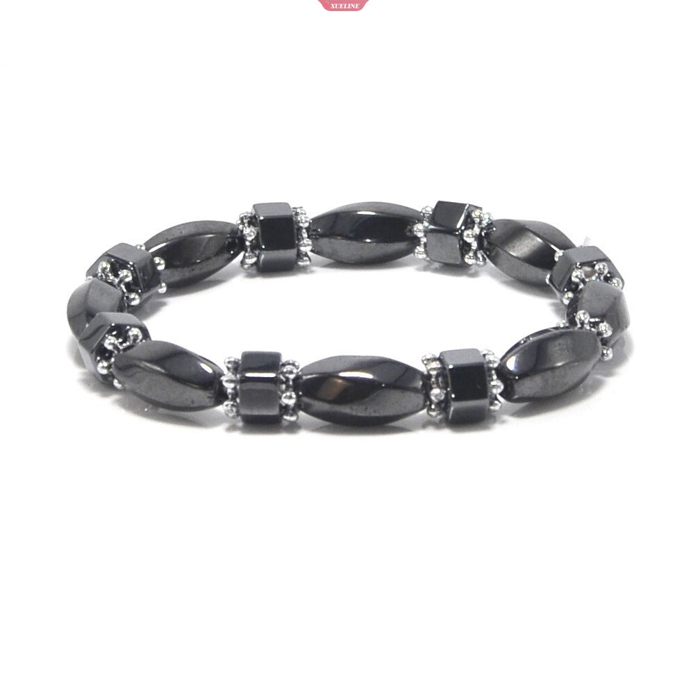 Healthlongrui's New Model Populer Mode Double-row Seven-color Cut Black Gallstone Bracelet Hematite Magnet Buddha Beads [ZXL]