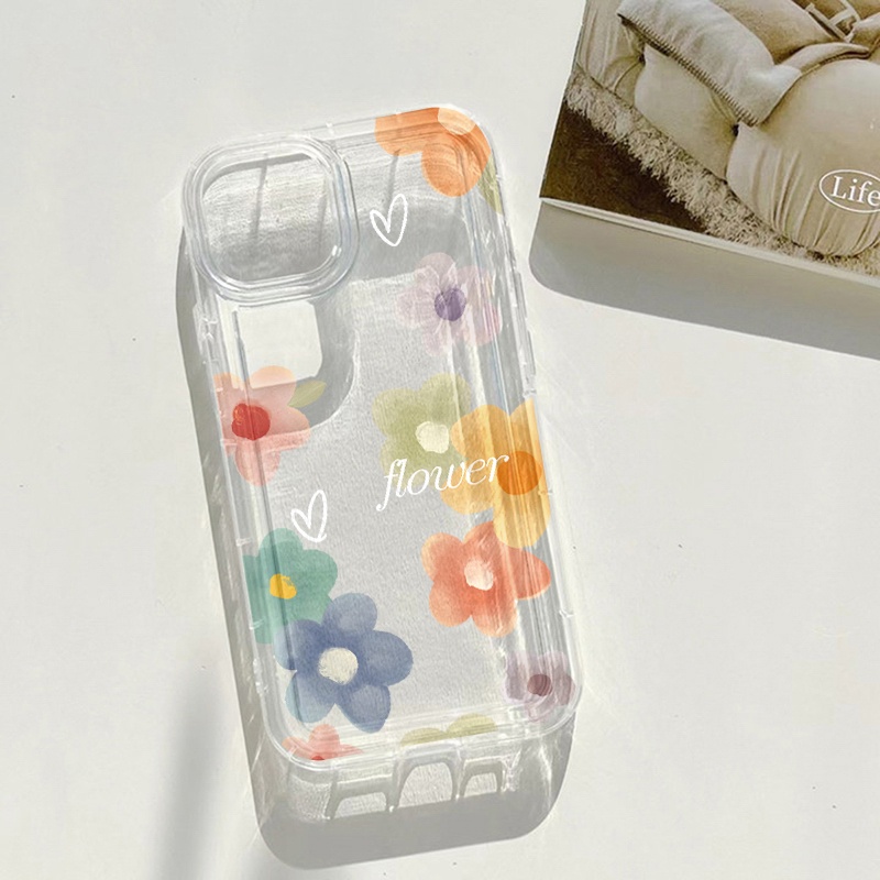 Spring Floral Flower Case Untuk Samsung A14 A13 A11 A12 A10 A10S A31 EU A51 A52 A52S A50 A50S A30S A32 A33 A03 A22 A23 A71 A73 A02 A03 S22 S23 Plus Ultra FE Airbag Shockproof Cover