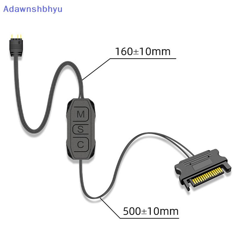 Adhyu ARGB Controller Perpanjang Kompatibilitas Lebar 3pin Ke SATA Pin Controller ID