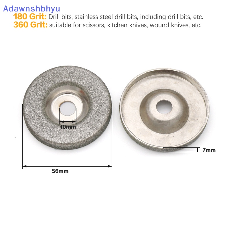 Adhyu 1pc Diamond Grinding Wheel Cup Emery Milling Cutter Sharpener Alat Potong Sudut ID