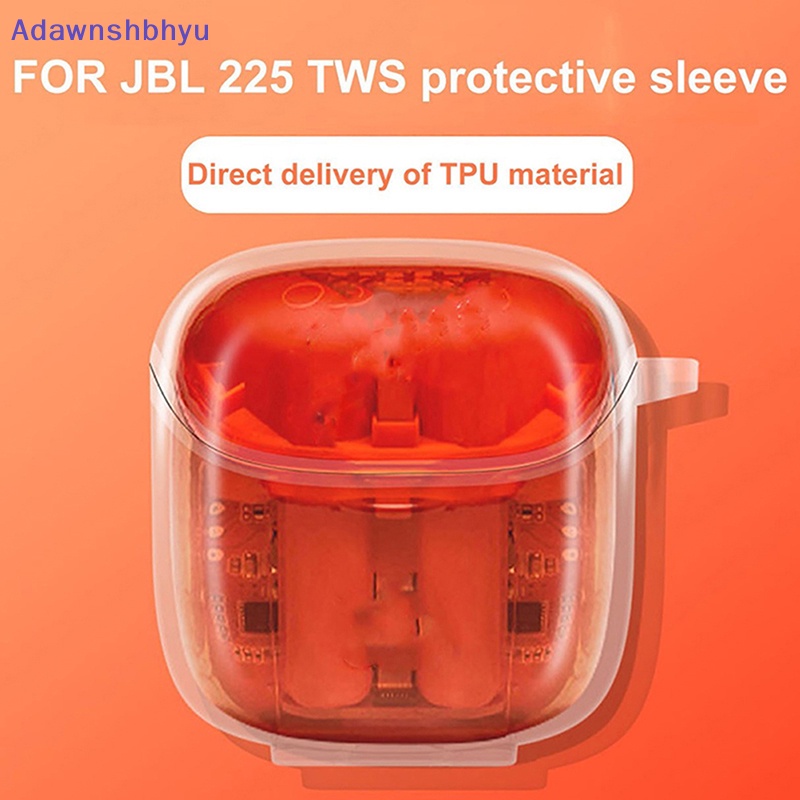 Adhyu Untuk JBL Tune 225 TWS headset Bluetooth Penuh Transparan Penutup Pelindung T225 headset Olahraga charging box cover Pelindung ID