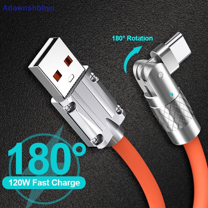 Adhyu 120W 6A Super Fast Charge Type-C Liquid Silicone Cable Quick Charge Kabel USB Untuk Xiaomi Huawei Samsung Pixel USB Bold Data Line ID