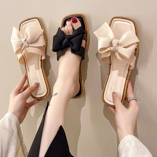 MONSOON - D6138 Sandal Style Korea / Sandal Flat Wanita / Sandal Slop Wanita / Sandal Fashion Korea / Sandal Cewek / Sandal Pita / Sandal Wanita