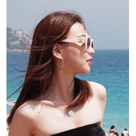 [COD] Korean Fashion Retro Kacamata Wanita Vintage Bingkai Bulat Murah Hitam Eyeglasses UV400