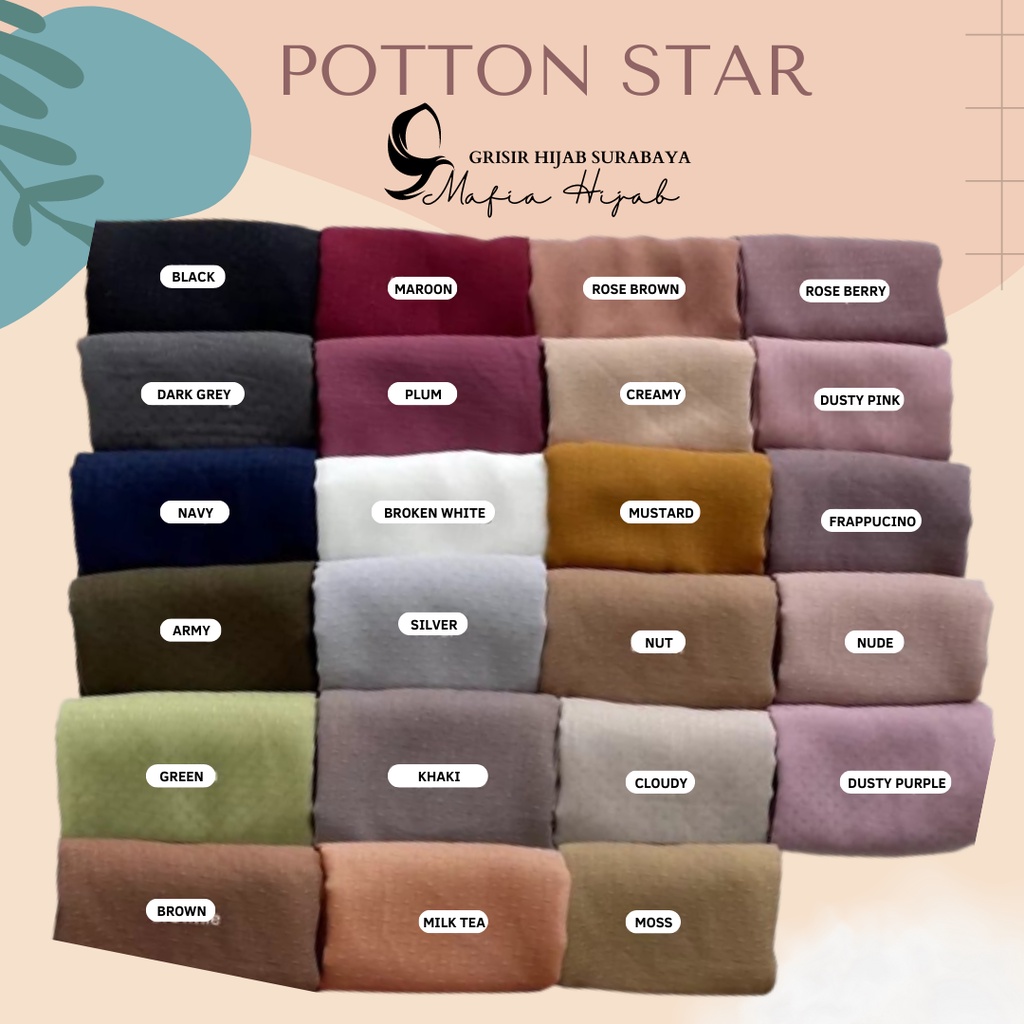 POTTON STAR / POTTON STARS/ SEGIEMPAT BINTANG LASERCUT MOTIF