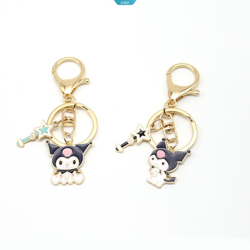 2023new Cute Sanrio Kulomi My Melody Metal Keychain Aksesoris Liontin Kunci Mobil Hadiah Untuk Teman Dan Pacar [ZK]