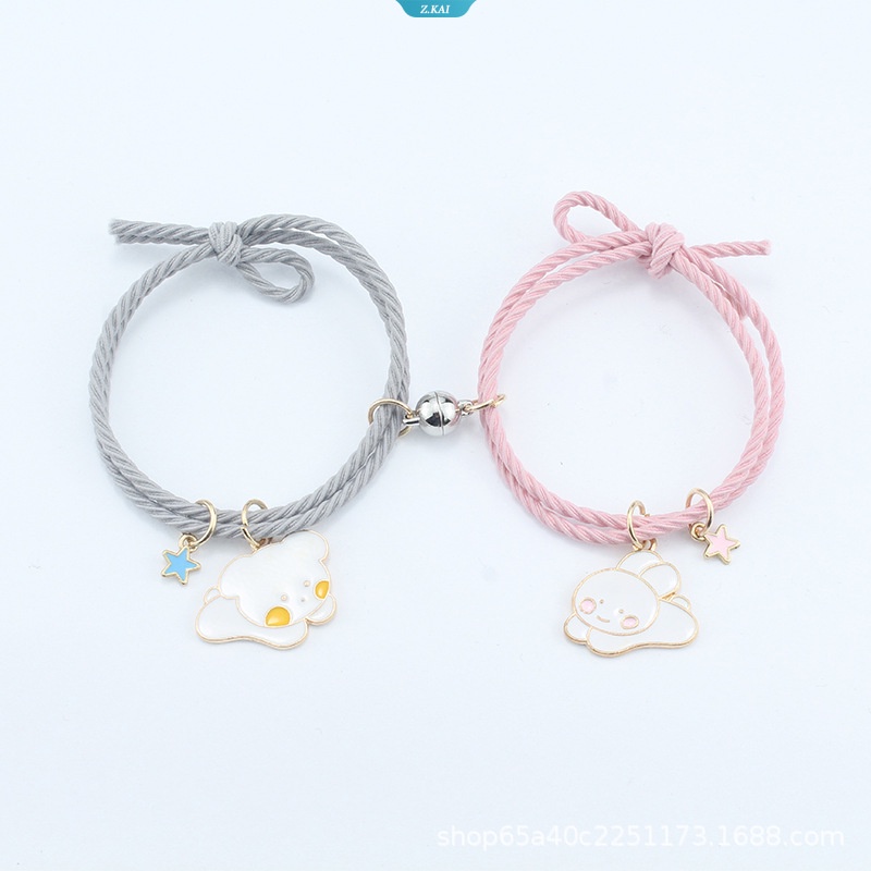 Kawaii Sanrio Beruang Dan Kelinci Cinnamoroll Kartun Lucu All-Match Gelang Gadis Lucu Perhiasan Indah Ornamen Hadiah Mainan Hadiah Pasangan [ZK]