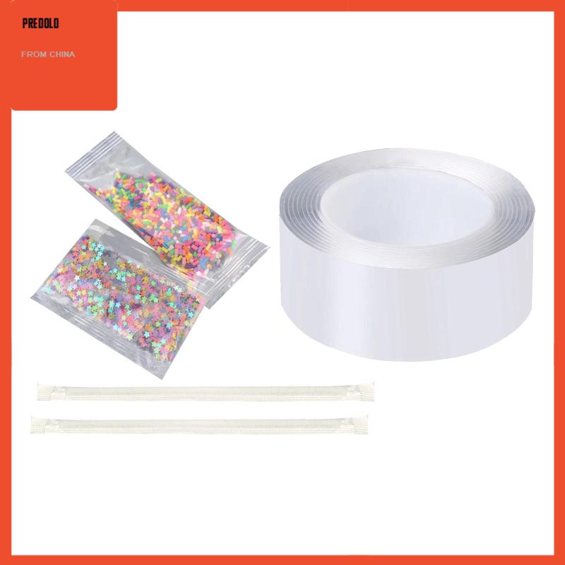 [Predolo] Chiwanji Blow Bubbles Balon Double Sided Tape Menarik Kerajinan Tangan DIY Sensory