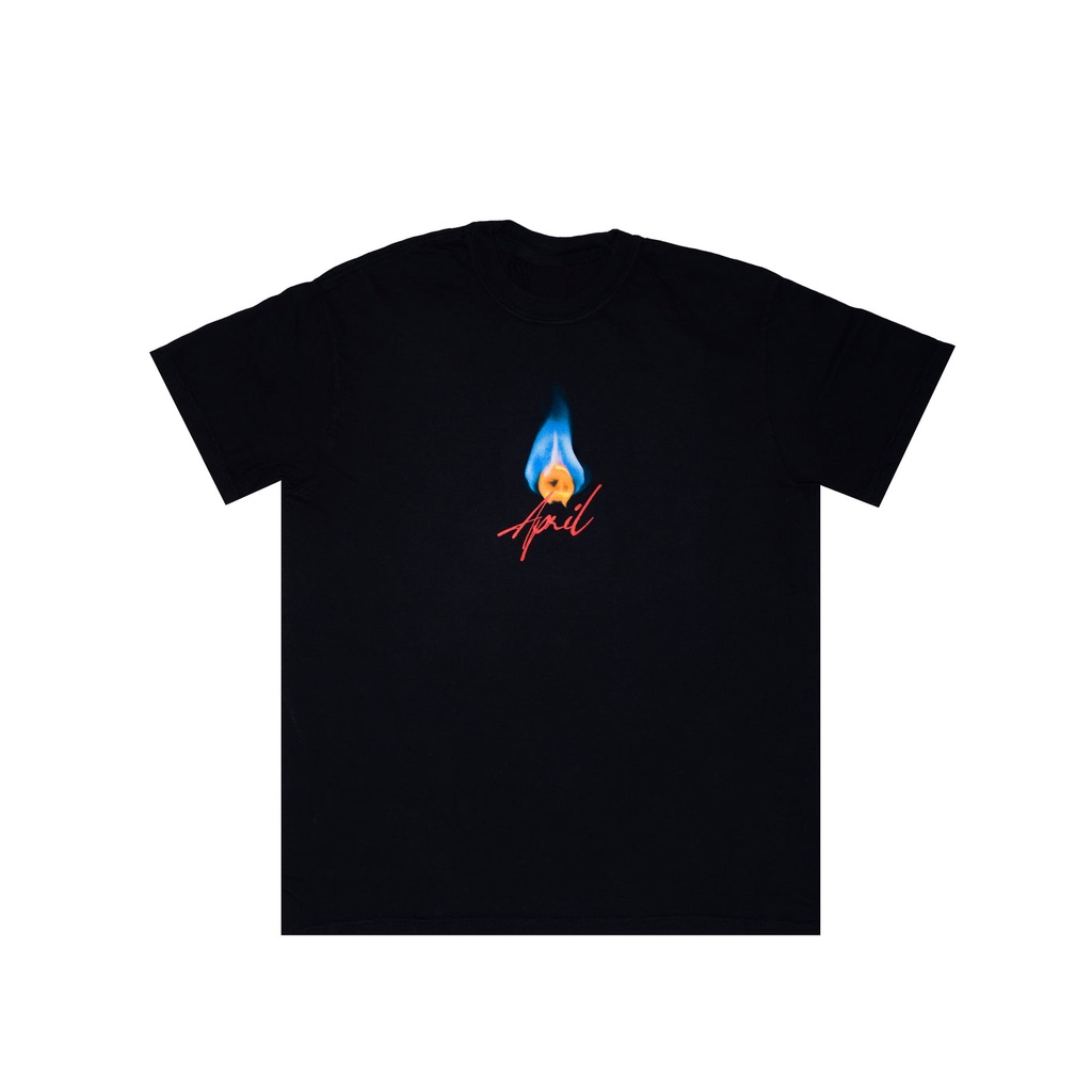 April Skateboards Flame Black Tee