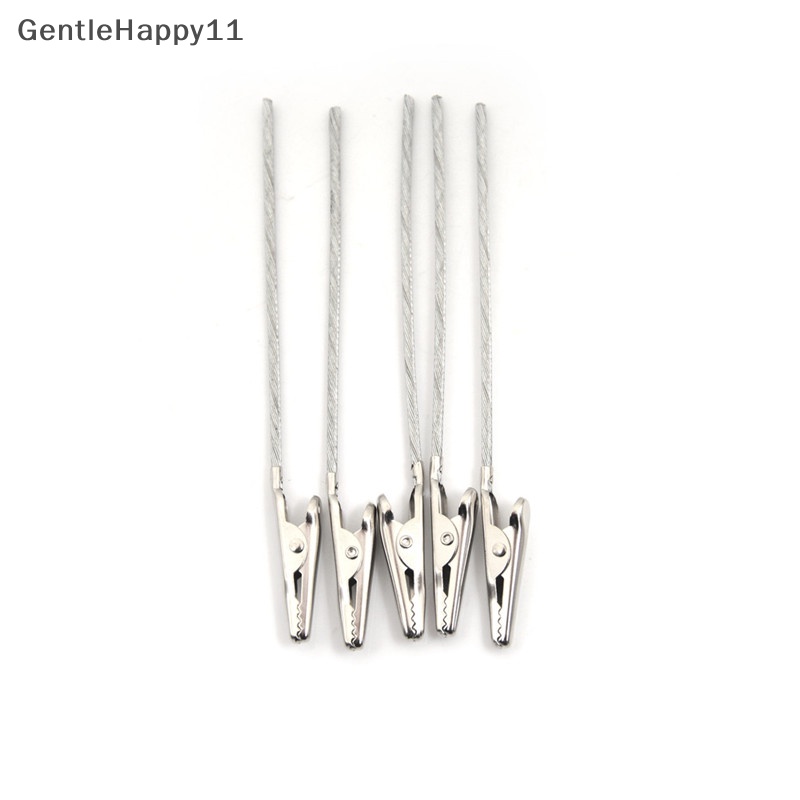 Gentlehappy 10pcs Non-Isolasi Test Elektrik Crocodile Metal Alligator Clips Panjang 10cm id