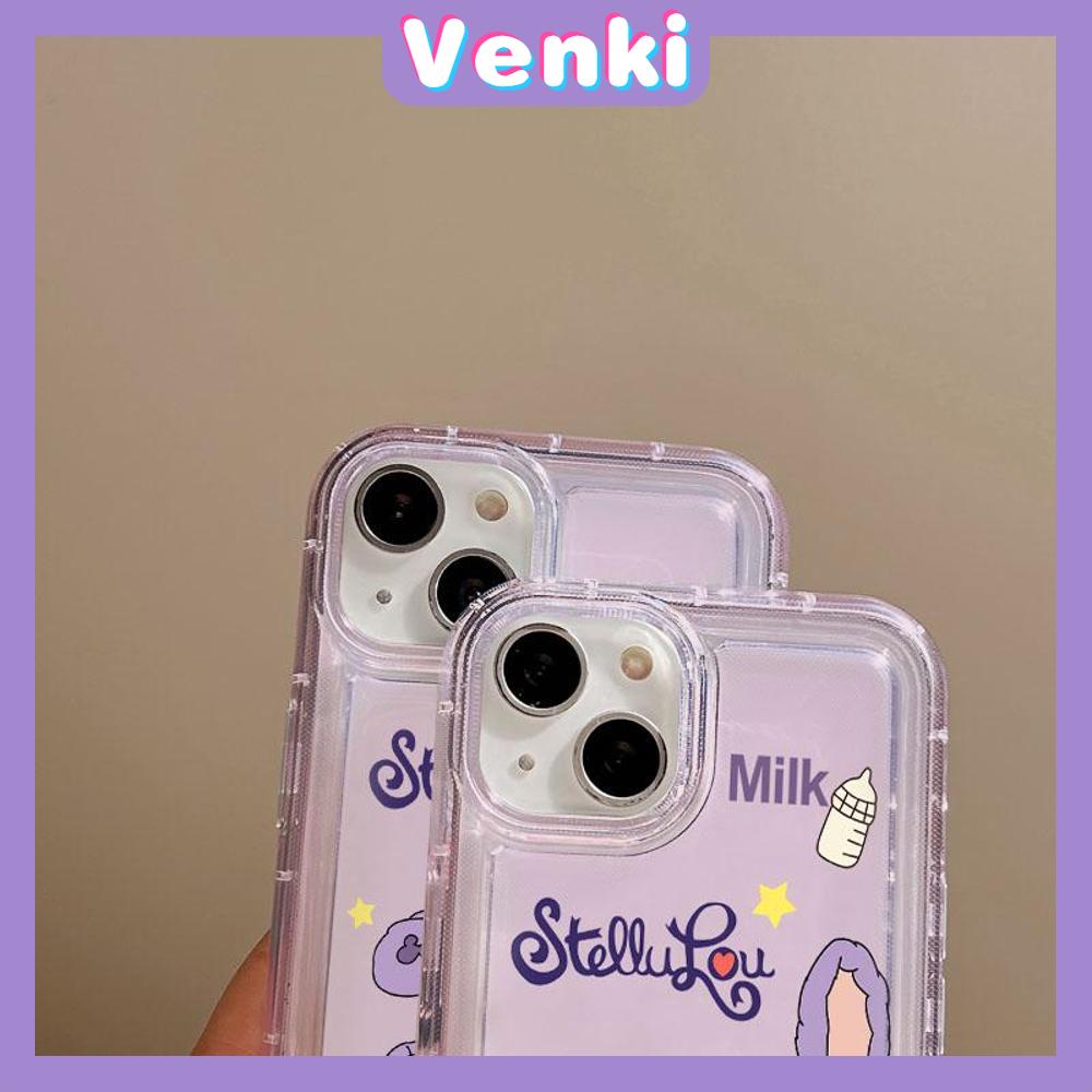 VENKI - For iPhone 11 Case Clear Phone Case TPU Soft Case Airbag Shockproof Protection Camera Cute Cartoon Rabbit Compatible with iPhone 14 13 Pro Max iPhone 12 Pro Max XR XS 7 8