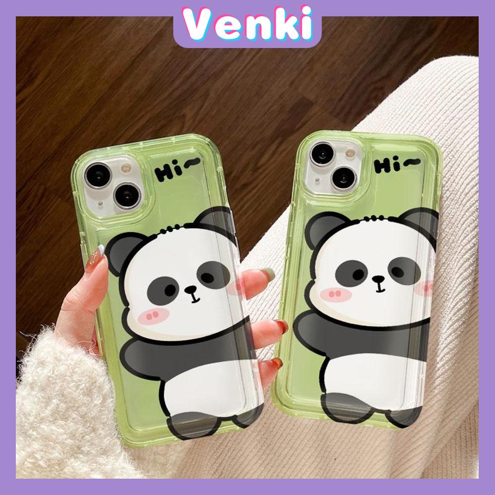 VENKI - For iPhone 11 Case Clear Phone Case TPU Soft Case Airbag Shockproof Protection Camera Cute Big Face Panda Compatible with iPhone 14 13 Pro Max iPhone 12 Pro Max XR XS 7 8