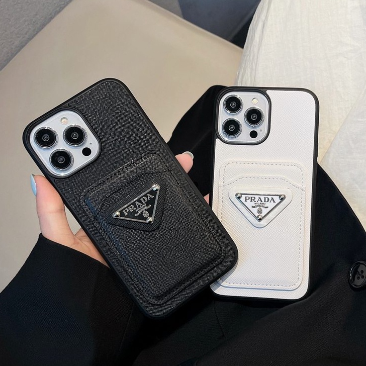 Luxury Black Cross Lines Card Bag Phone Case for IPhone 6S 7 8 Plus XR XS Max 11 13 12 14 PRO Max 14 Plus Couple Phone Case for Women Girl Man Men