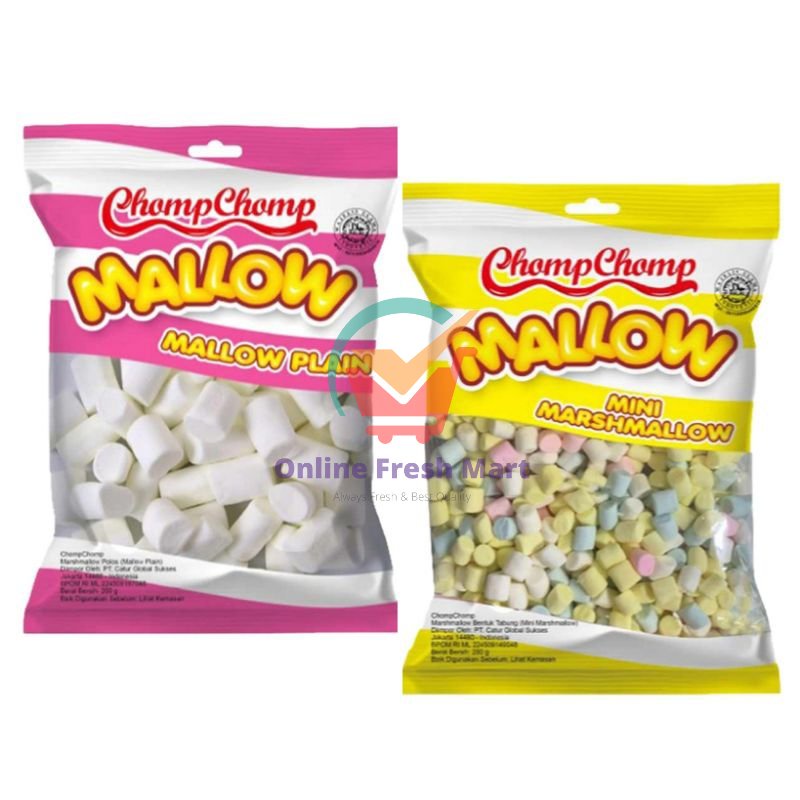 

Chomp-chomp marshmallow kemasan jumbo 200g mini plain