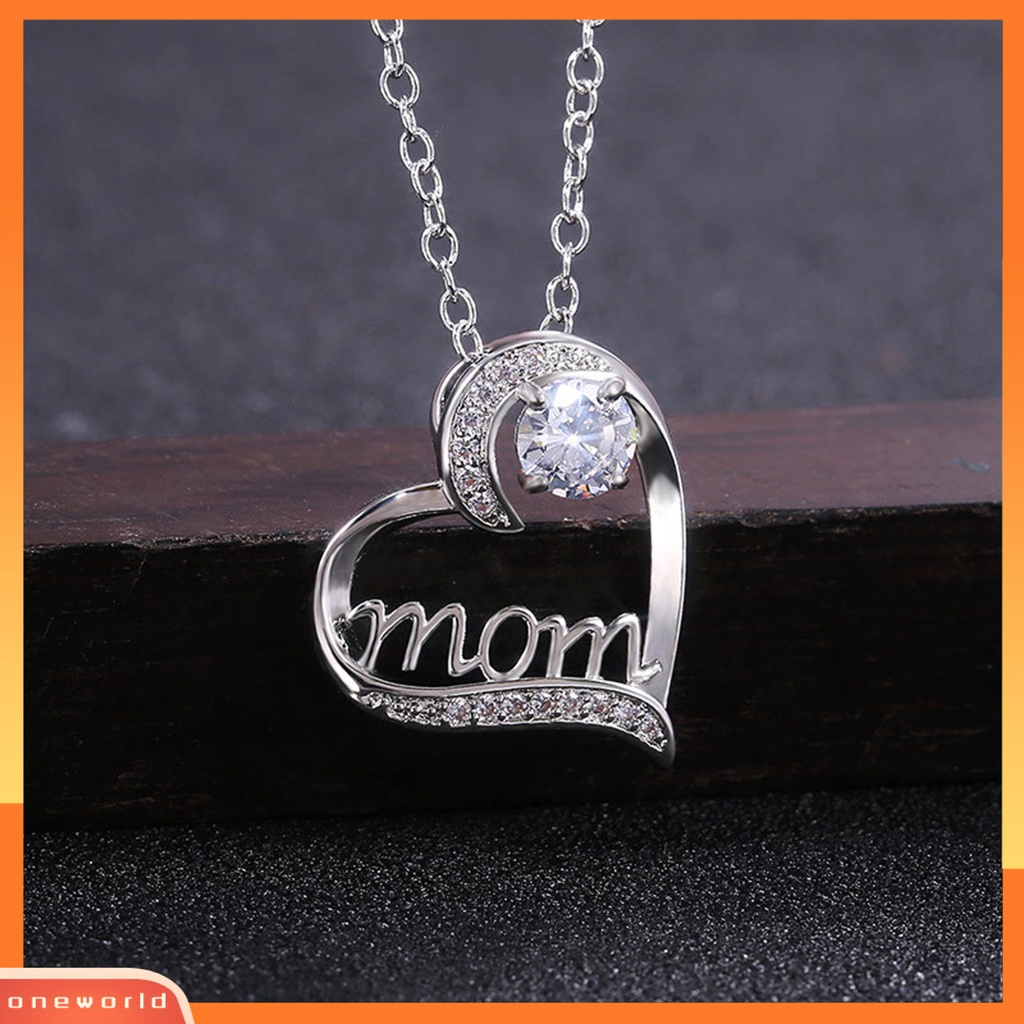 [ONE] Liontin Kalung Berongga Keluar Hati Surat Perhiasan Indah Terang Kilau Kalung Untuk Ibu Hari