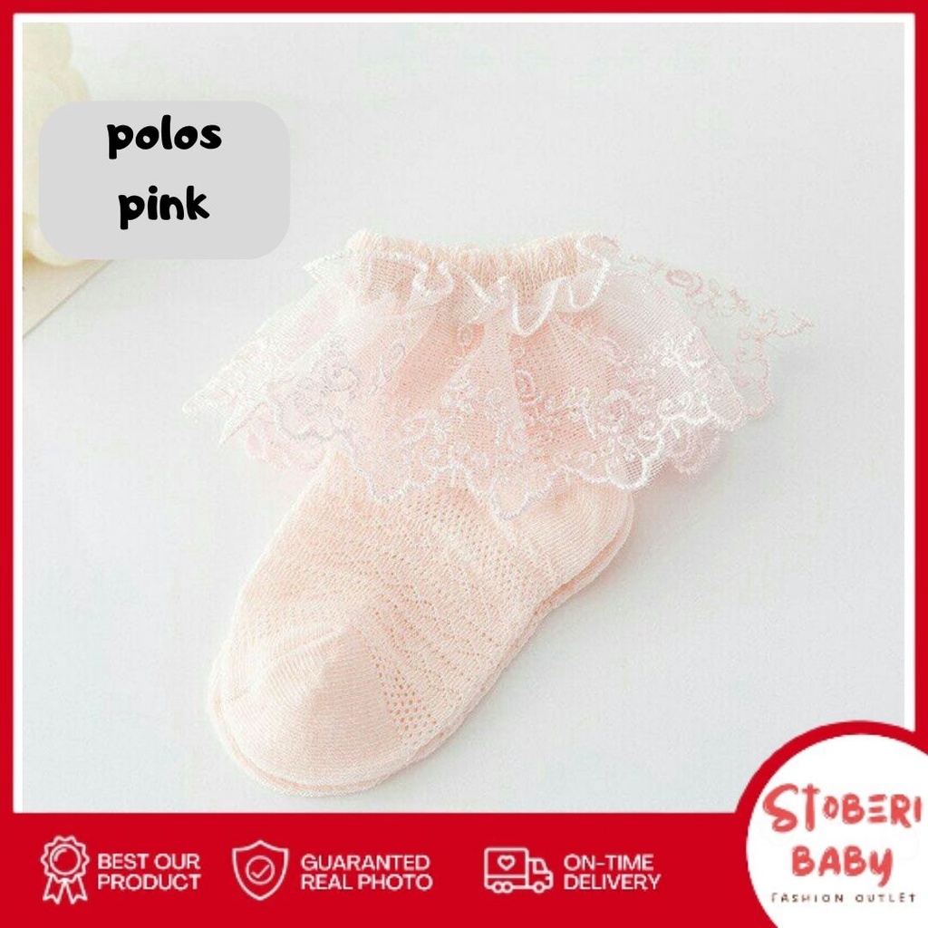 stoberi baby - BEAUTY ANNIE Kaos Kaki renda Bayi Anak Perempuan Import Bahan Berkualitas newborn - 4 tahun