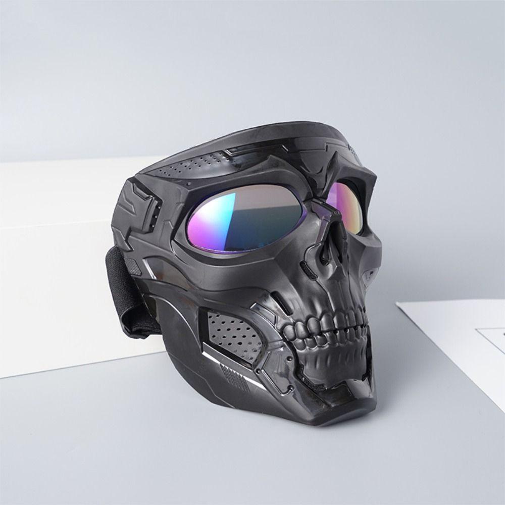 Mxbeauty Motocross Skulls Mask Halloween Cosplay Protection Pelindung Mata Angin Cermin Kacamata Wind Glasses Moto Eyewear Face Mask Pelindung Angin Cermin Kacamata Motor