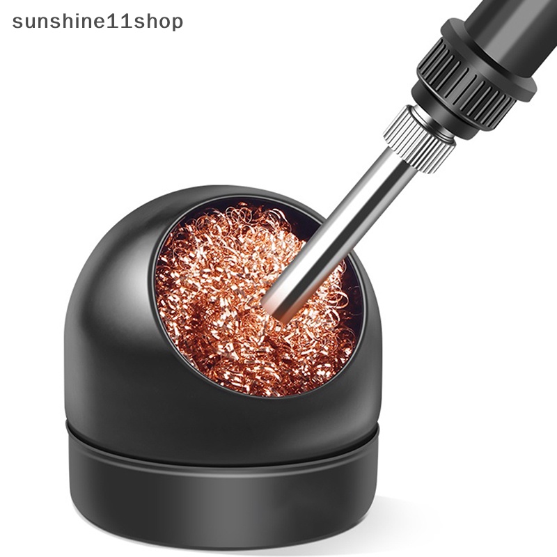Sho 1Pcs Soldering Solder Ujung Besi Pembersih Baja Kawat Sponge Ball N