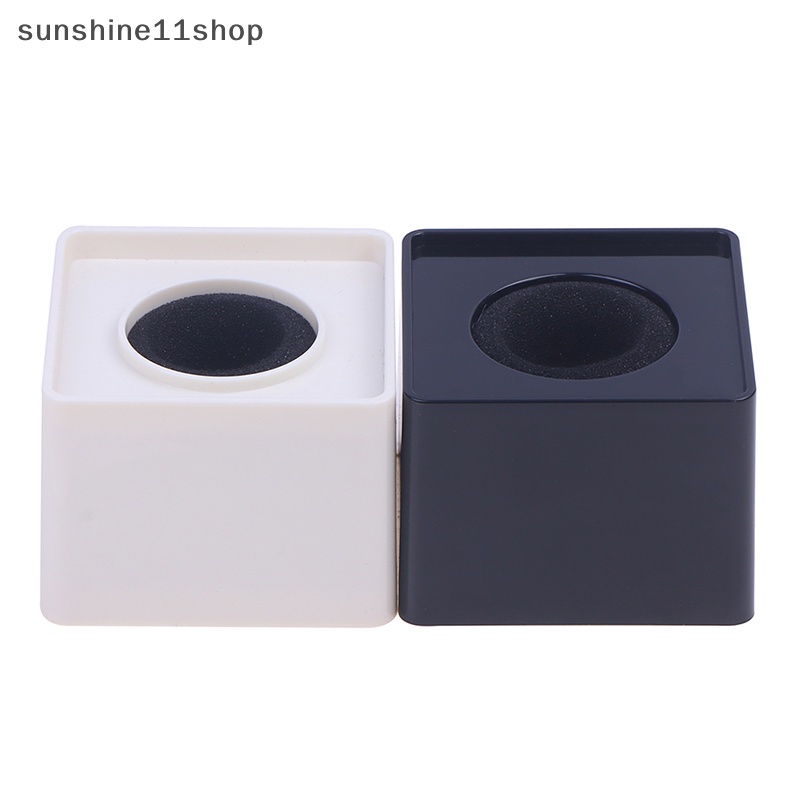 Sho 1Pc Bendera Mikrofon Persegi Stasiun Mic Kubus Interview Square Box Holder Decor N