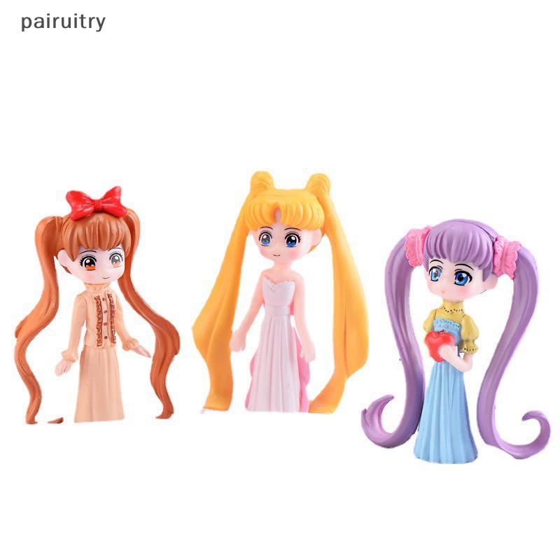 Prt Patung Kecantikan Rambut Panjang DIY Remaja Hiasan Hati Dekorasi Kue Fairy Garden Miniatur Kartun Anak Hadiah Dekorasi Rumah PRT