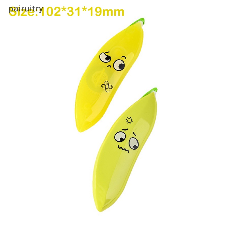 Prt Creative Banana Series Correction Tape Ekspresi Lucu PET Film Correction Tape Alat Tulis Perlengkapan Sekolah PRT