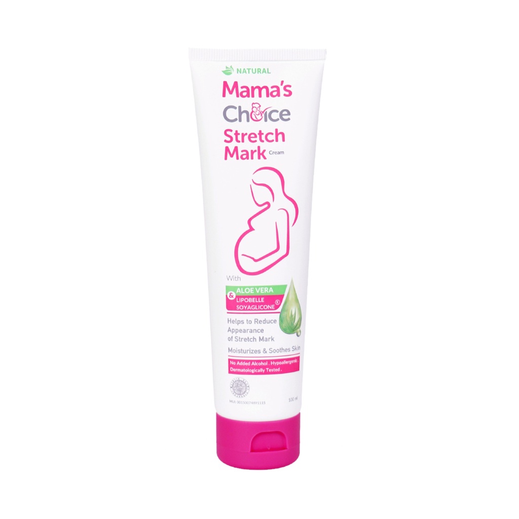 Mama's Choice Stretch Mark Cream (Krim Penghilang Strechmark Aman untuk Ibu Hamil dan Menyusui)