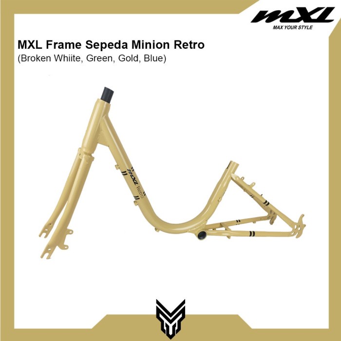 MXL Frame Sepeda Minion Retro Ukuran 20" Bahan Steel Bicycle Frame - Broken White