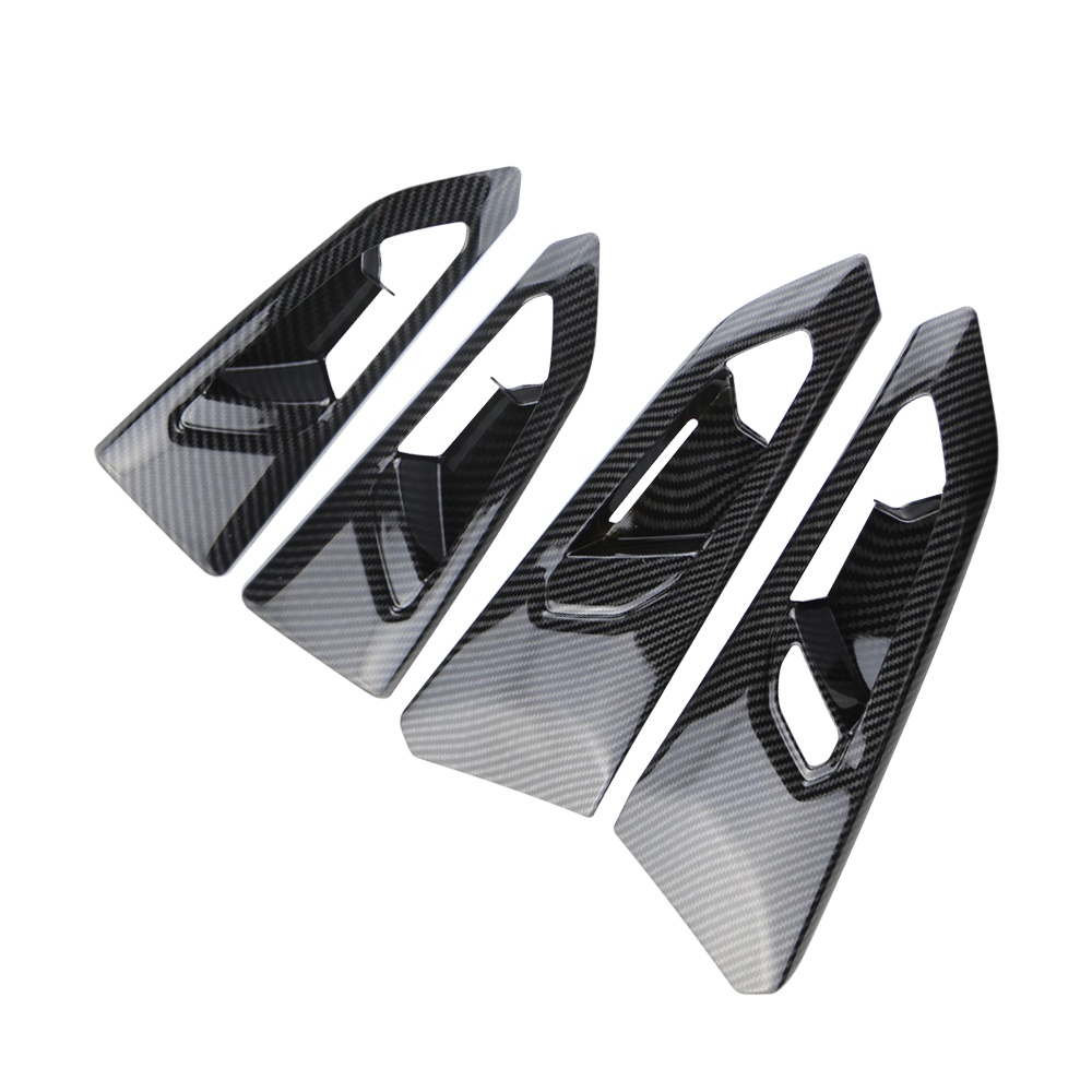 4pcs Carbon Fiber Mobil Inner Handle Pintu Cover Stiker Lis Untuk Volkswagen VW T-Cross Tcross 2018-2023 Aksesoris