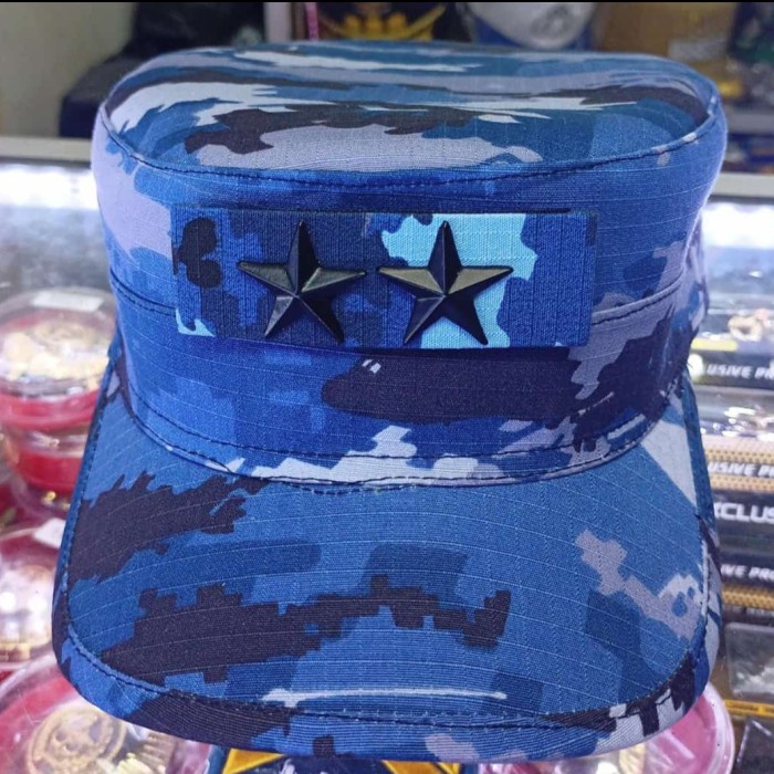 Topi Pet PDL TNI AU + Pangkat Logam ( Costum )