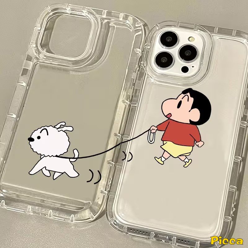 Casing Crayon Shin-chan Nohara Shiro Lucu Untuk Vivo Y35 Y16 Y20 Y02s Y22 Y22s Y21 Y21s Y15 Y12s Y15s Y95 Y15A Y33s Y02 V25E Y17 Y20i Y11 Y12 Y91C Y12i Y91 Y30 V25 Y93 Clear Cover