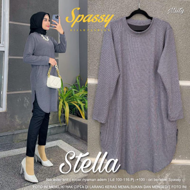 STELLA TOP ORI SPASSY | Atasan Wanita aster knit