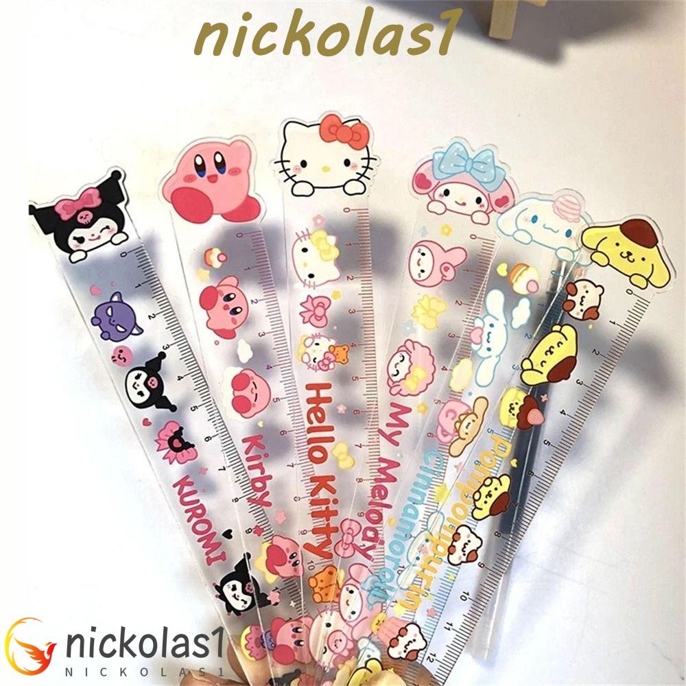 Nickolas1 Penggaris Kawaii Kartun 12cm 15cm Cinnamoroll Purin Hello KT Penggaris Akrilik