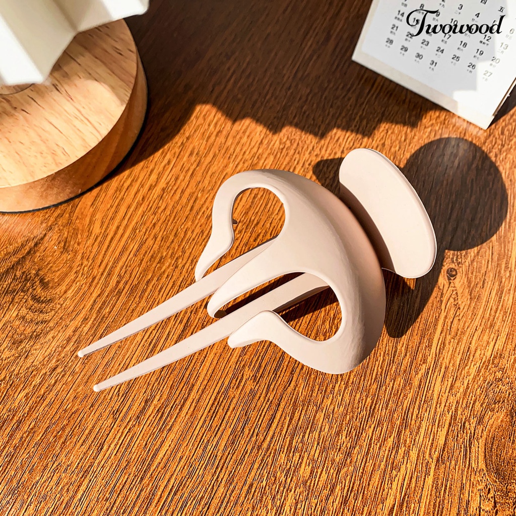 Twowood Penjepit Rambut Warna Solid Gaya Simple Ultralight Tepi Halus Extra Besar Hias Plastik Wanita Hairpin Claw Hairstyle Dekorasi Untuk Wanita