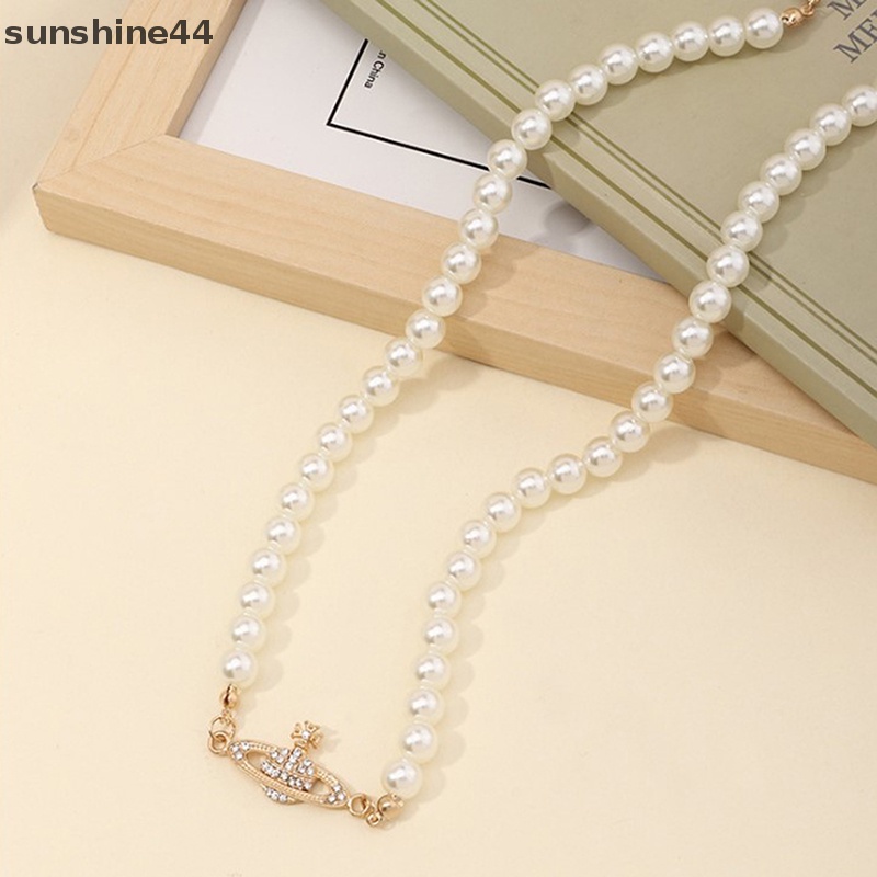 Sunshine Kalung Vintage Wanita Saturn Kalung Liontin Perhiasan ID