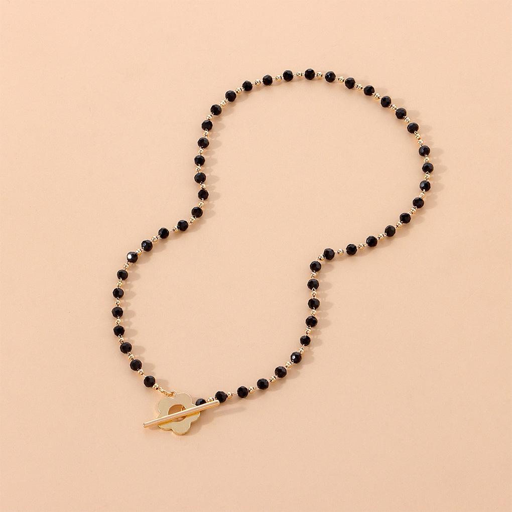 Kalung Choker Rantai Manik Kaca Kristal Mewah Portabel Kerah Kalung Rantai Leher Ulang Tahun Penampilan Indah