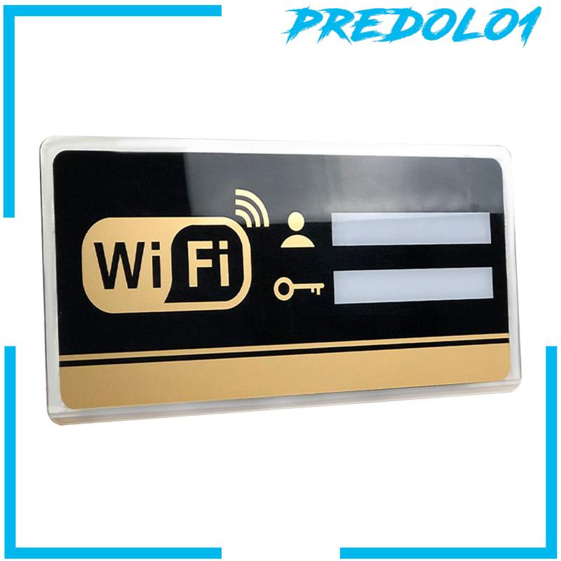 [Predolo1] Wifi Sign Sticker Mirror Self Adhesive Papan Pengumuman Tanda Untuk Hotel shop