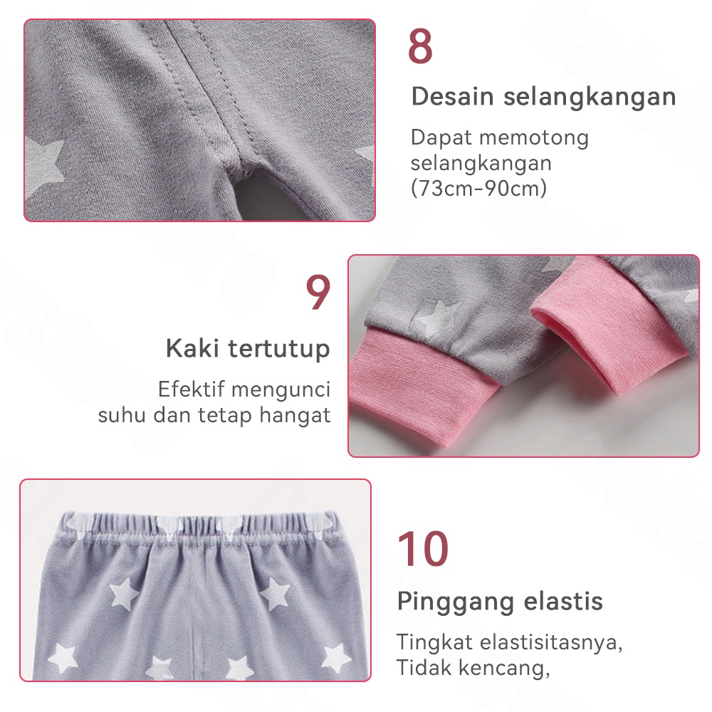 Halo Baby Piyama Setelan Anak Setelan Panjang Set/Baju Tidur Anak Bayi 1-3 Tahun