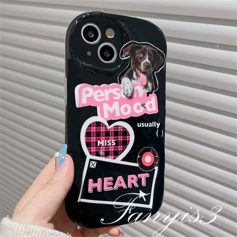 Redmi 12C A1 10C 10 10A 9 9A 9C 9T Note 12 12s 11s 10s 11 10 9s 9 Pro Xiaomi Poco X3 X3NFC X3Pro 12 11 Lite Sweetheart Dog Wavy Curved Edge Phone Case TPU Soft Cover