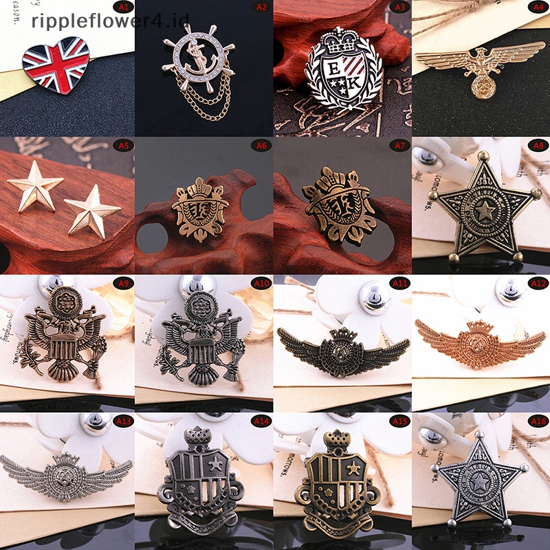 {rippleflower4.id} Pin Kerah Multi Masonic Bendera Nasional Knight Templar Compas Bros Badge~