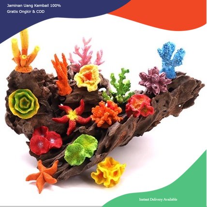 hiasan aquarium karang mini, dekorasi aquarium karang mini, karang buatan aquarium, karang mini aqua