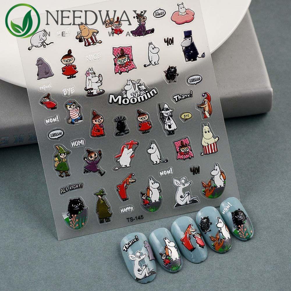 Needway   Stiker Kuku Kartun Lucu Fashion Hewan Ekspresi Mermaid Princess Pink|Hiasan Nail Art