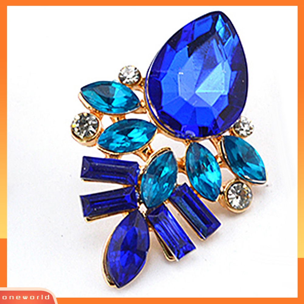 [WOD] Fashion Wanita Berlapis Emas Tetesan Air Berlian Imitasi Eardrops Ear Studs Earrings