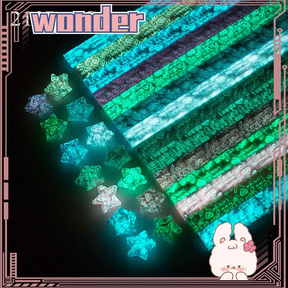 Wonder 210pcs/lot Kertas Strip Hadiah Fluorescence Best Wishes DIY Kerajinan Permen Warna Origami