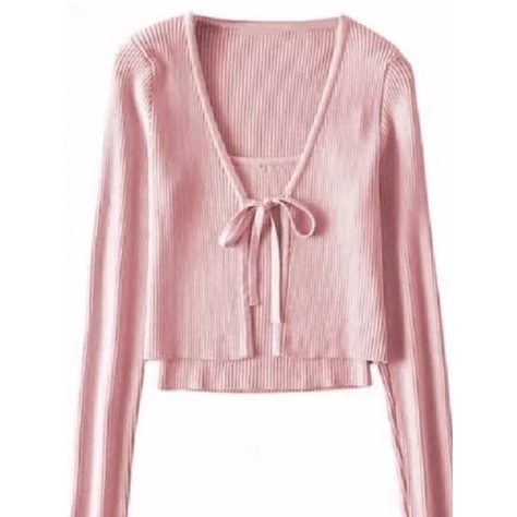 AZ.FS - RG Set 2in1 Atasan Wanita Kekinian / Set Nesvia RIB