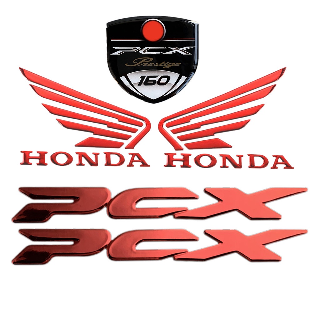 Motor Honda PCX160 Gel Stiker PCX160 3D Sayap Resin Kepribadian Epoxy Decal Modifikasi Aksesoris