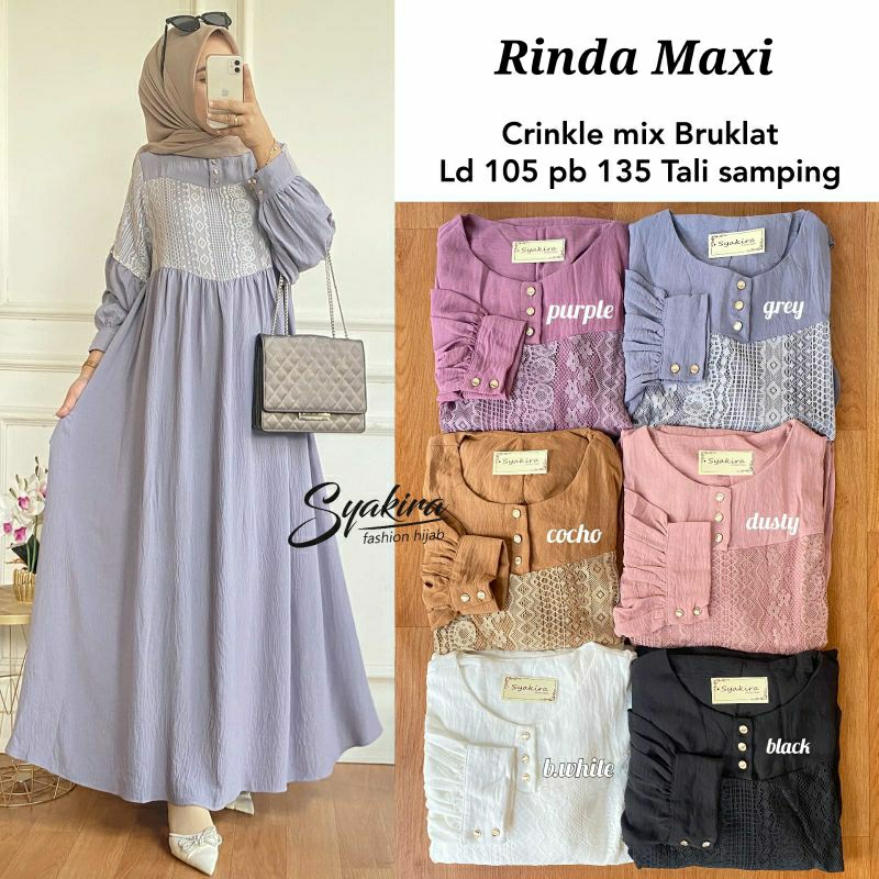 RINDA MAXI ORI SYAKIRA | Crinkle mix Bruklat